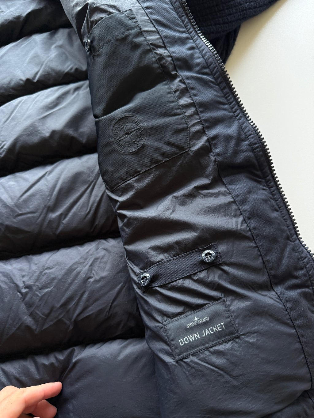 Stone Island Twill Wool Knit Ghost Piece Jacket