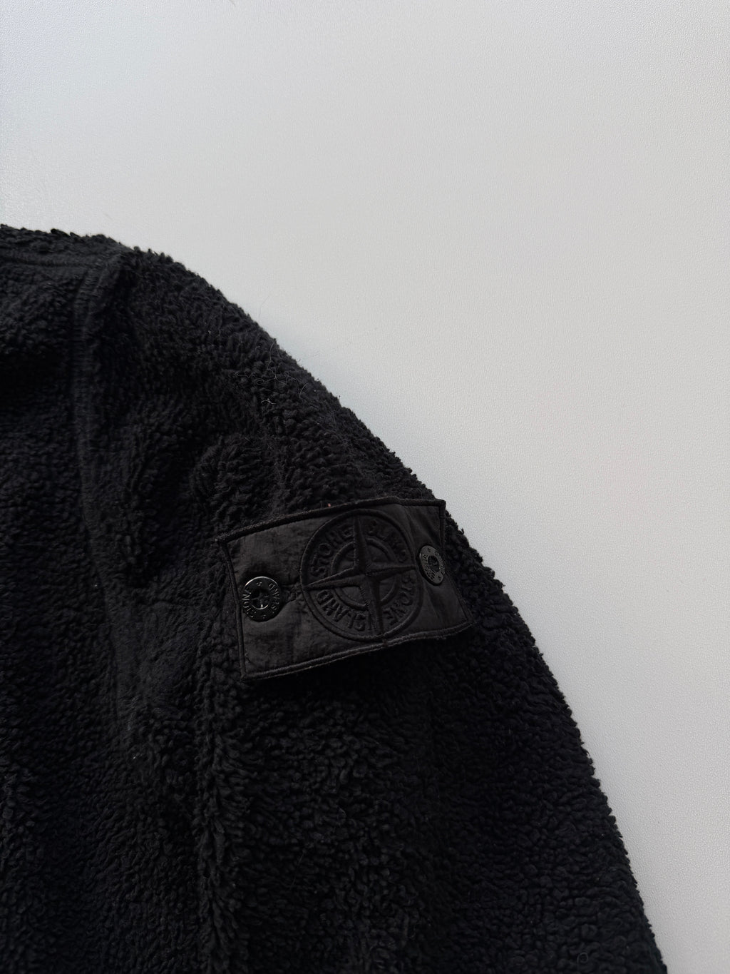 Stone Island Shadow Project  Asymmetrical Teddy Fleece Jacket