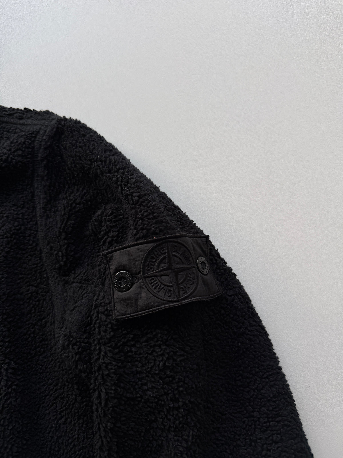Stone Island Shadow Project  Asymmetrical Teddy Fleece Jacket
