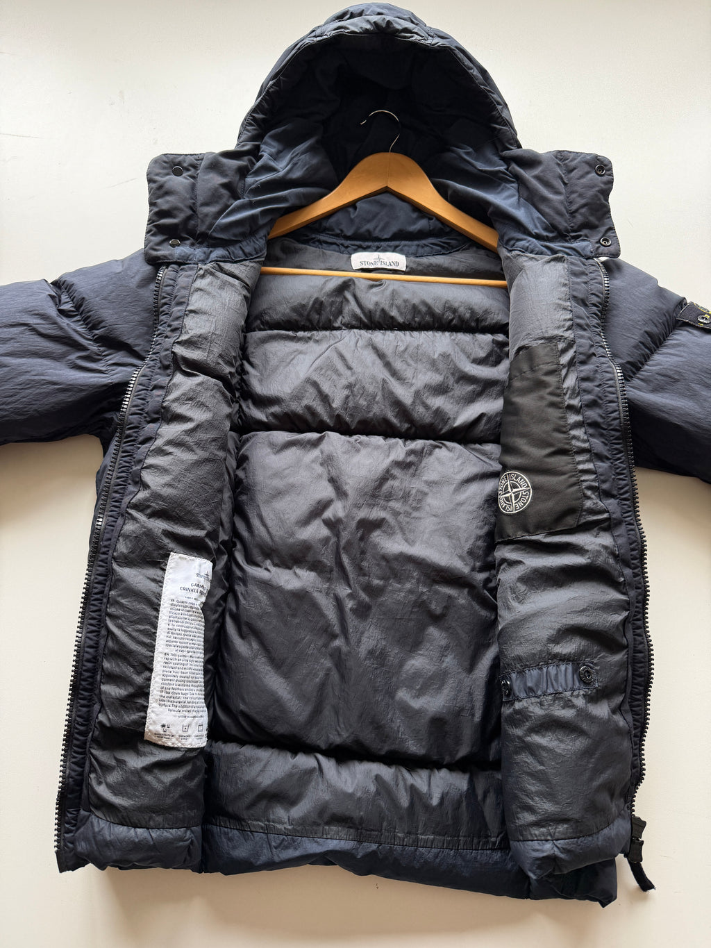 Stone Island Garment Dyed Down Jacket Navy