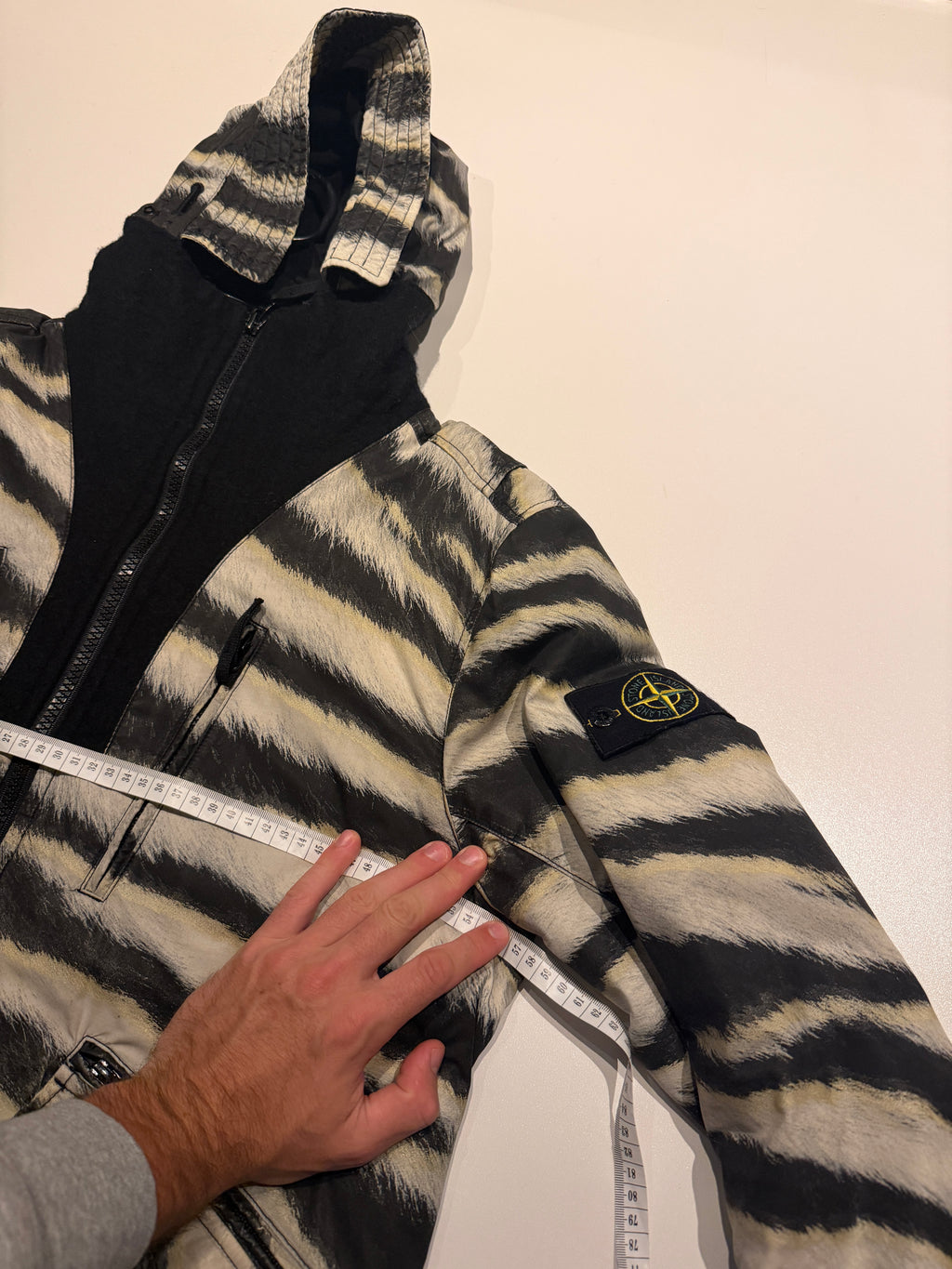 Stone island white tiger camo primaloft jacket
