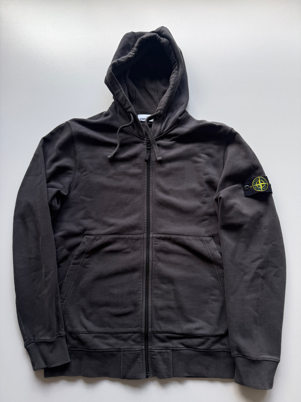 Stone Island Hoodie With Zip Grey