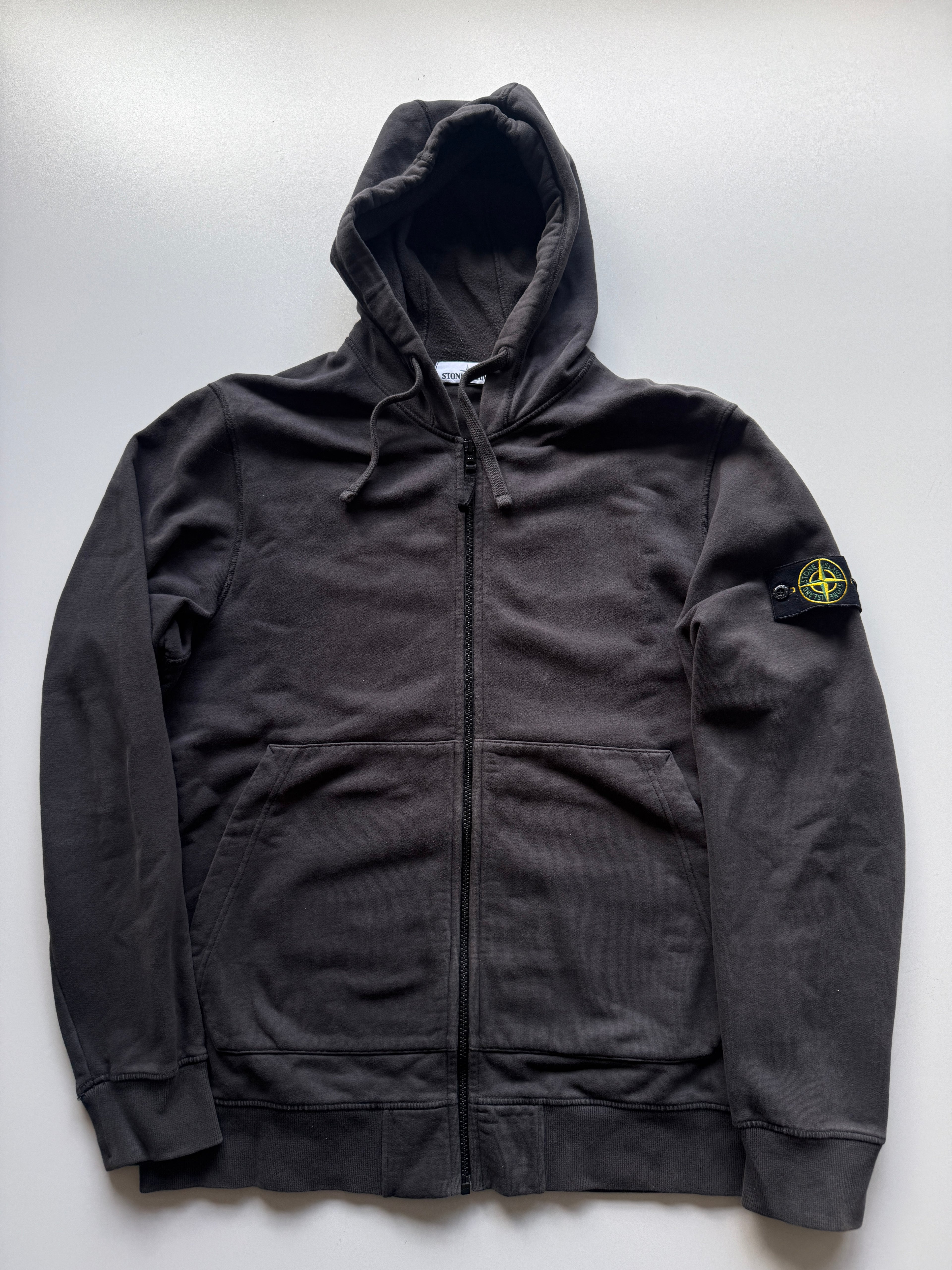 Stone Island Hoodie With Zip Grey