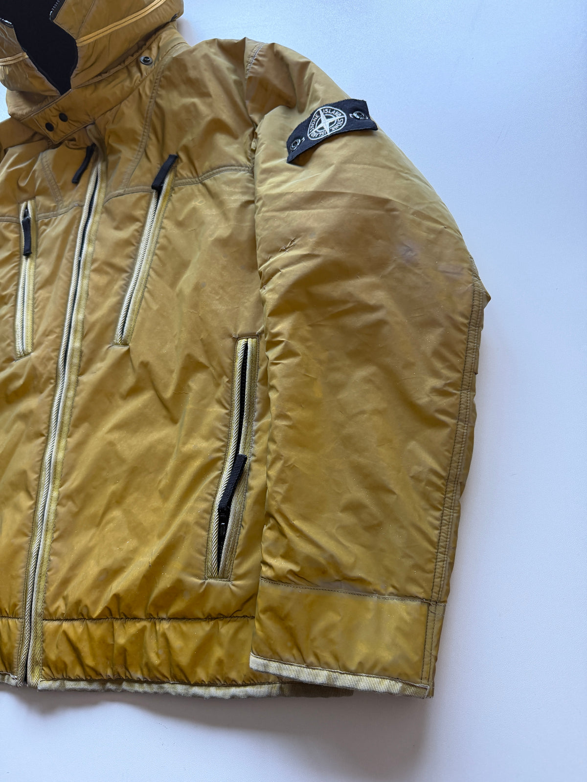Stone Island Liquid Reflective Jacket Yellow