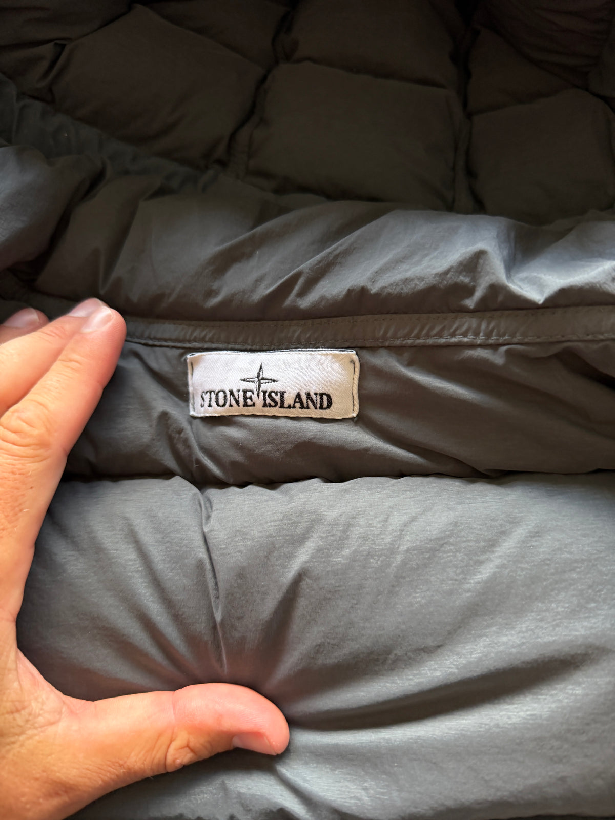 Stone Island Seamless Nylon Down Jacket Grey