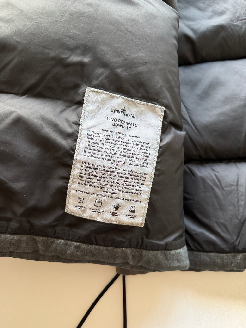 Stone Island Lino Resinato Down Jacket