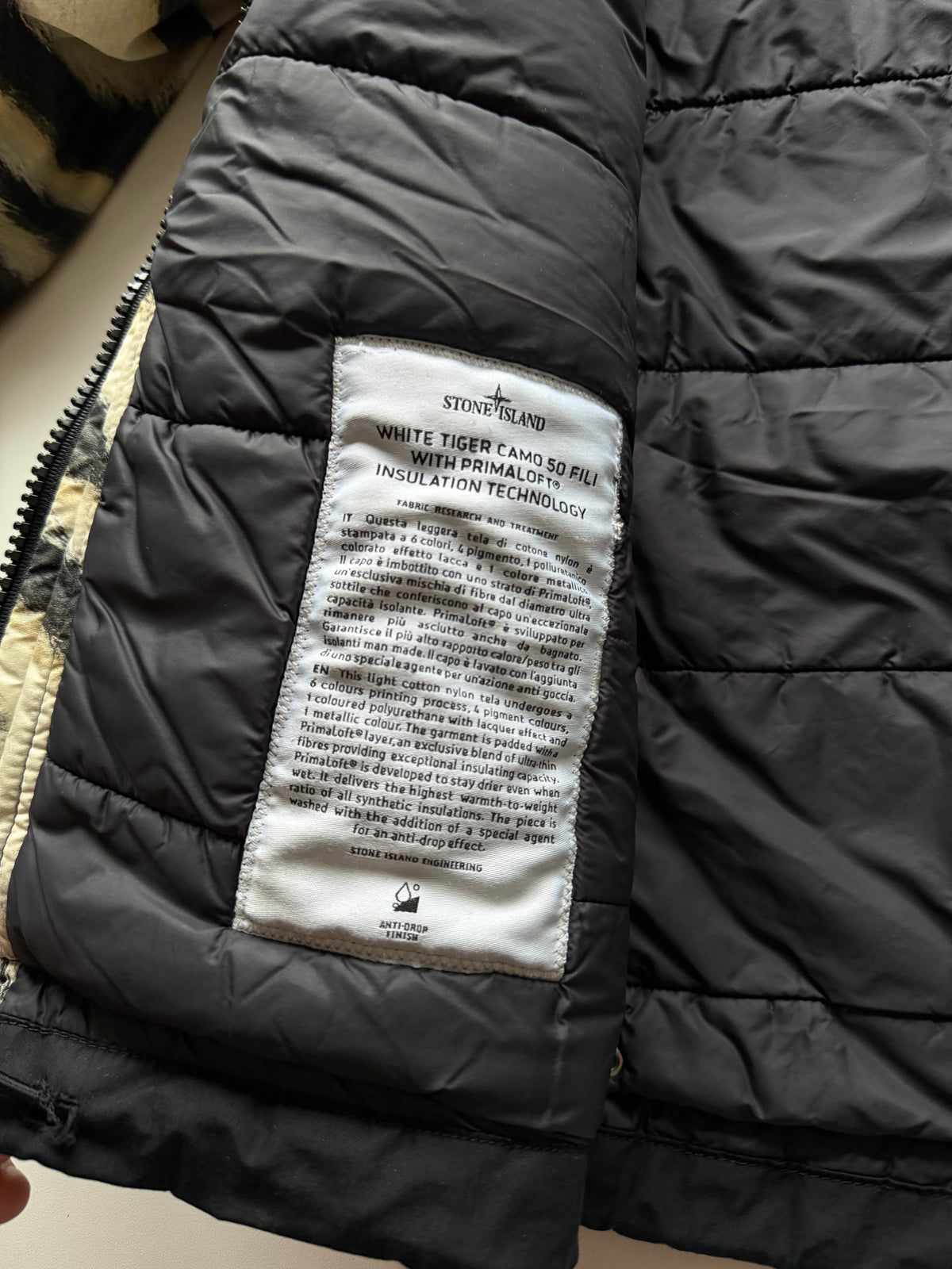 Stone Island White Tiger Camouflage Primaloft Jacket