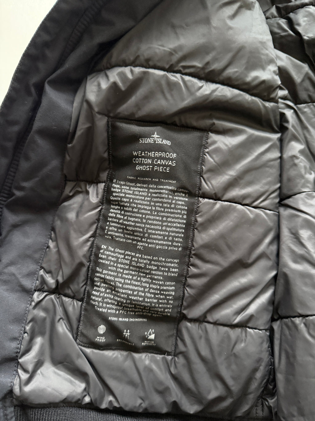 Stone island Weatherproof Canvas Ghost piece Jacket