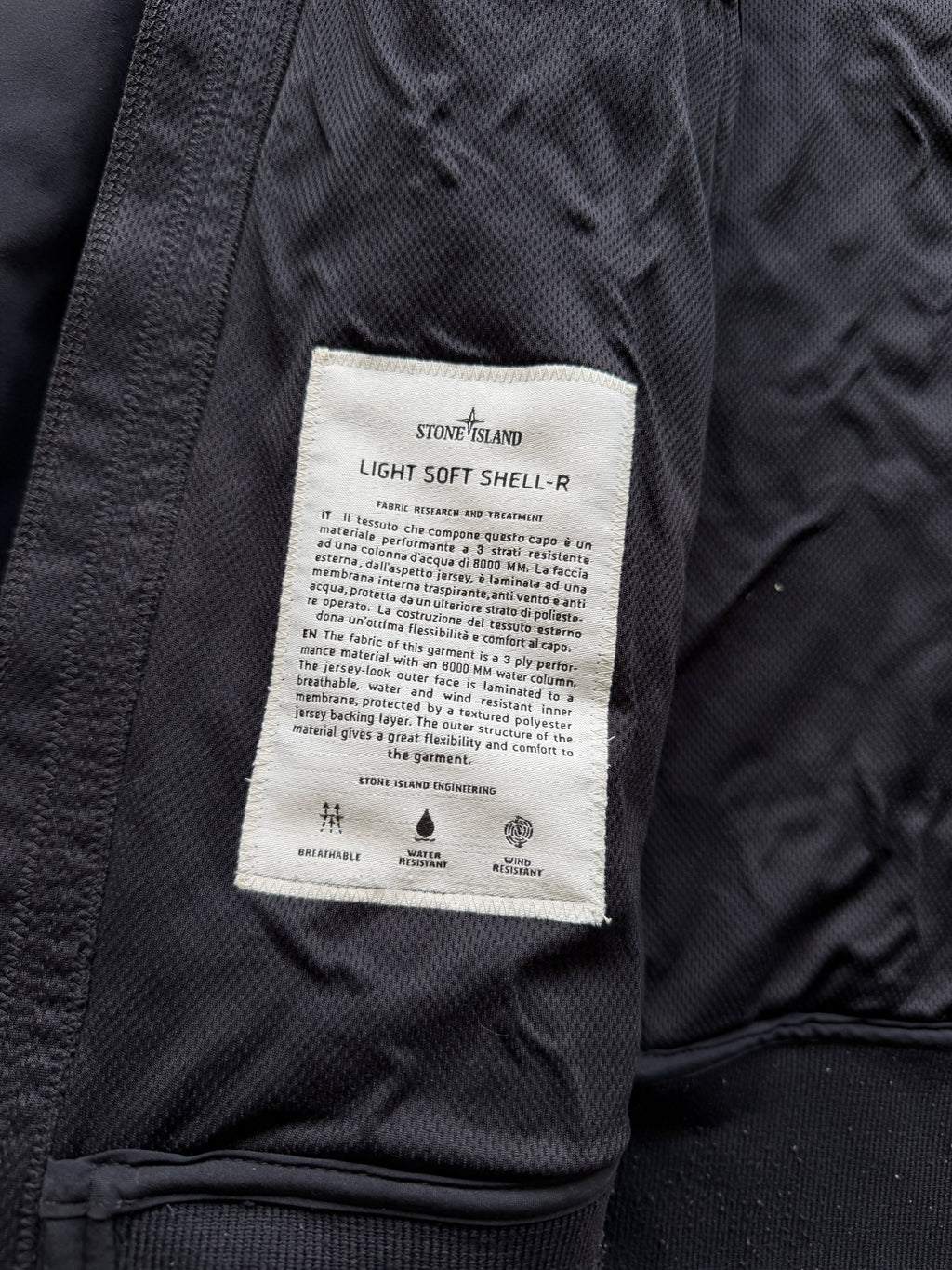 Stone Island Soft Shell Jacket Navy