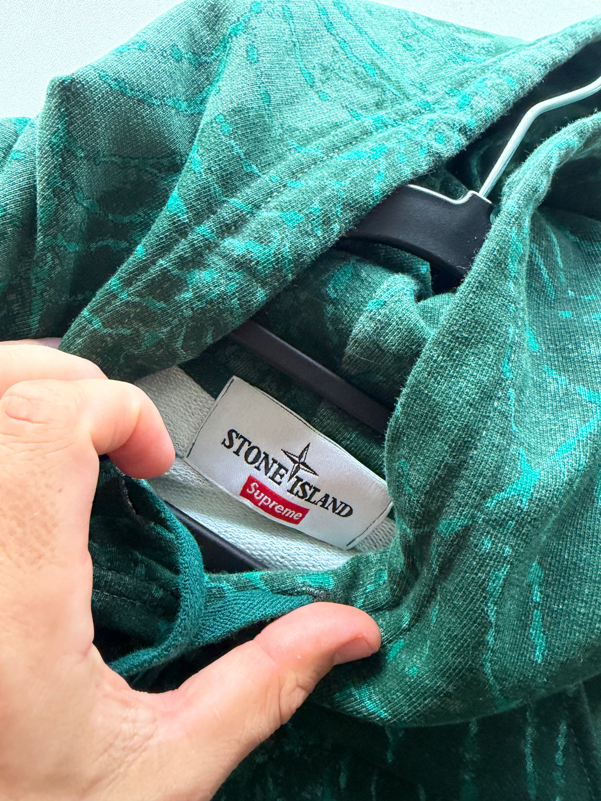 Stone Island X Supreme Hoodie Green