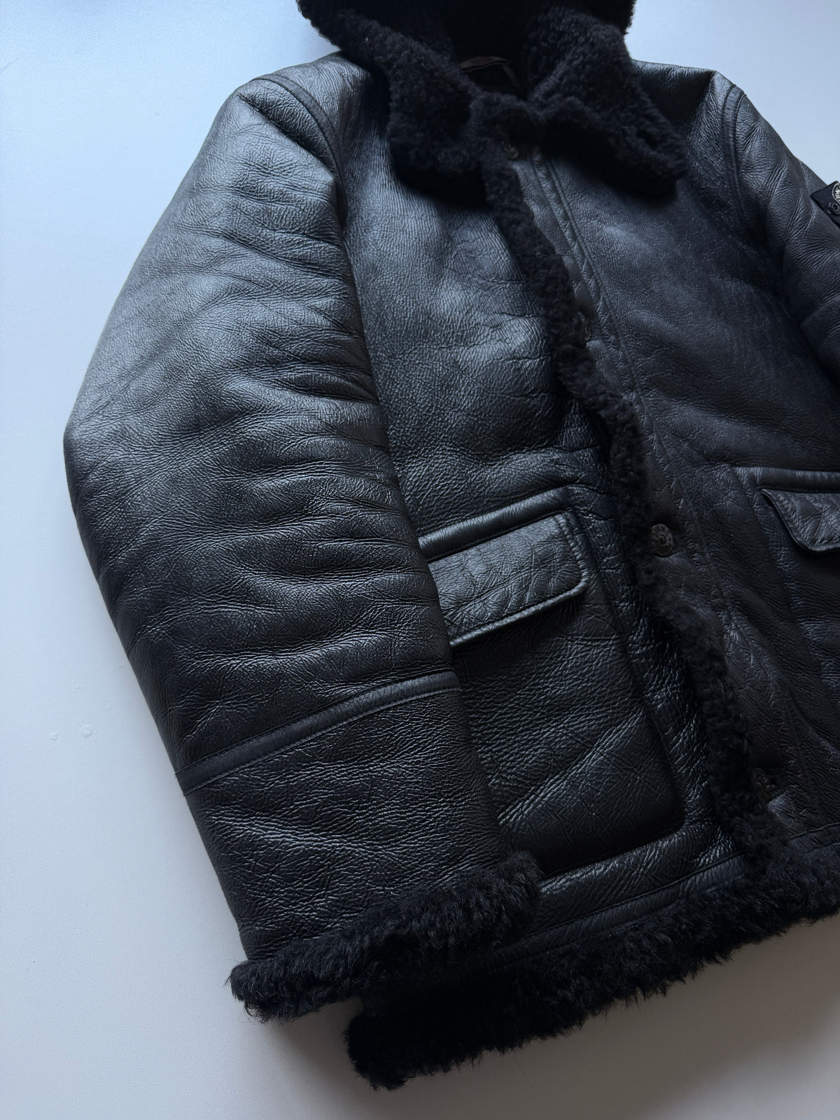 Stone Island X Supreme Handpainted Sheepskin Jacket