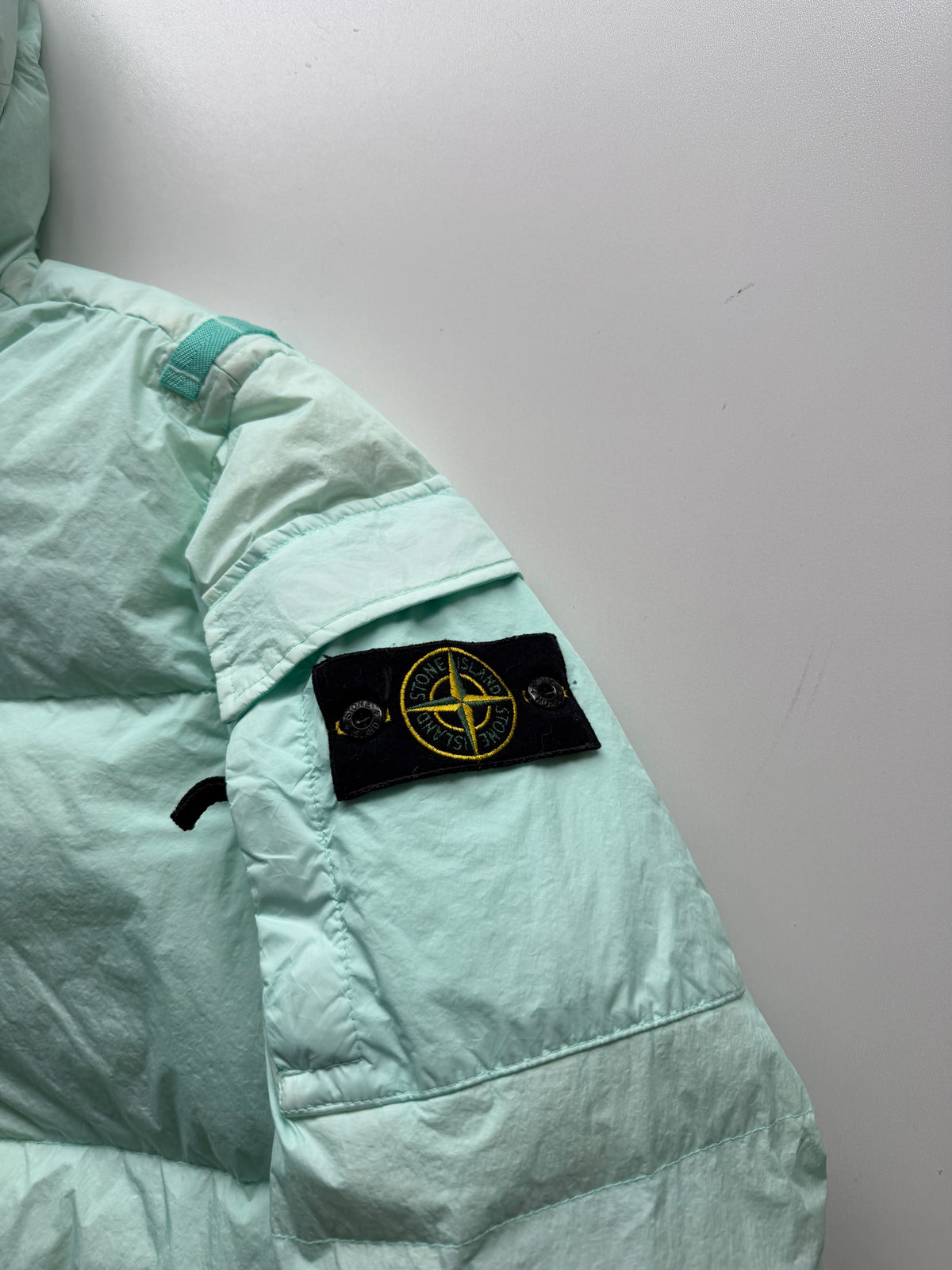 Stone Island Garment Dyed Down Jacket Mintgreen