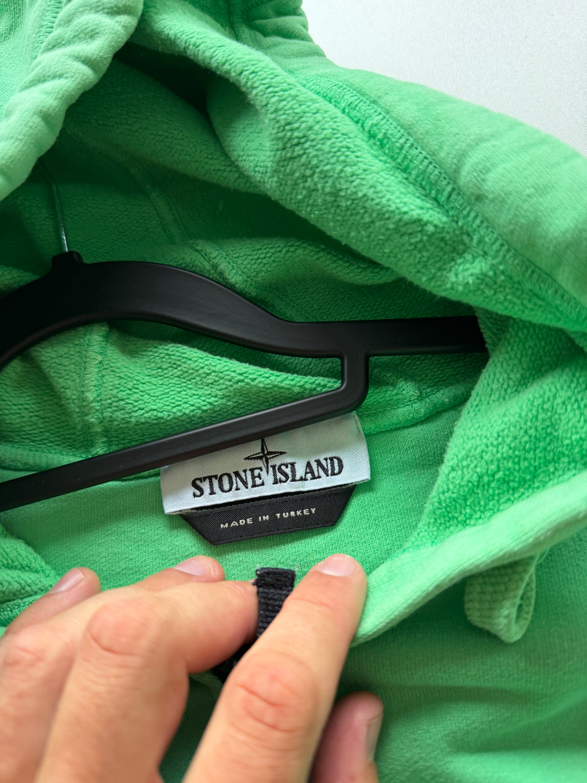 Stone Island Hoodie With Zip Green