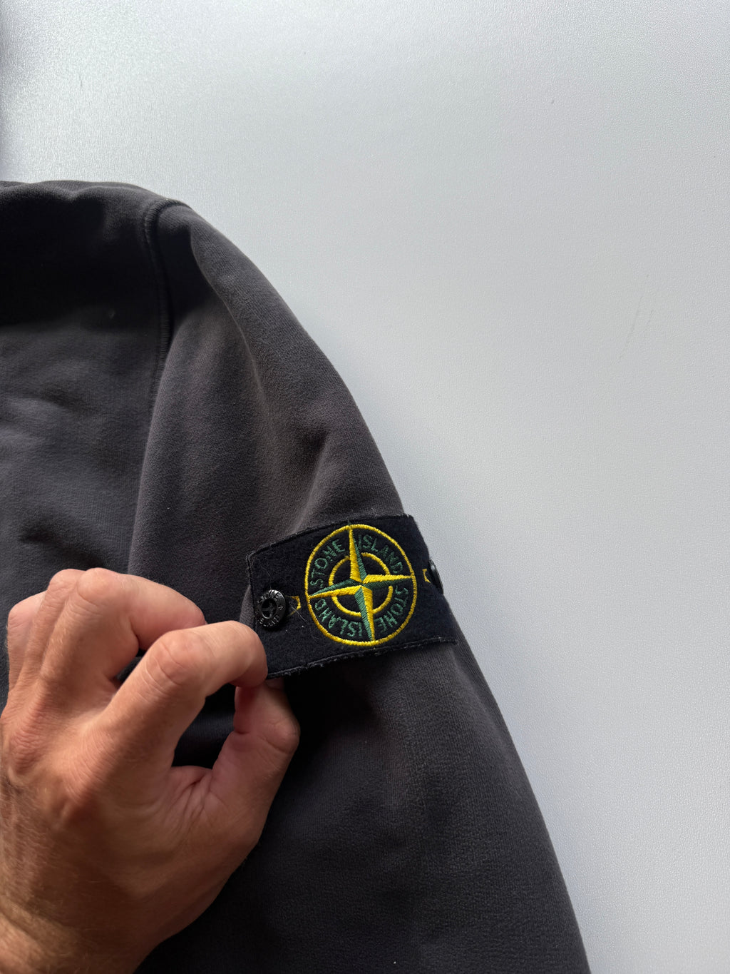 Stone Island Hoodie With Zip Grey