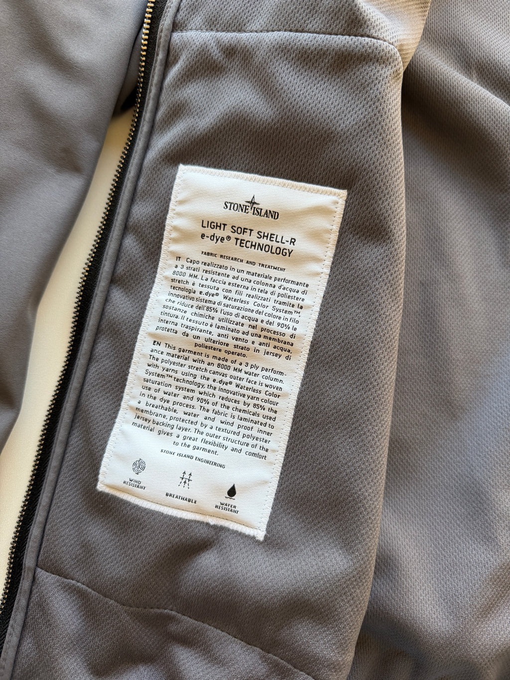 Stone Island Soft Shell Jacket Grey