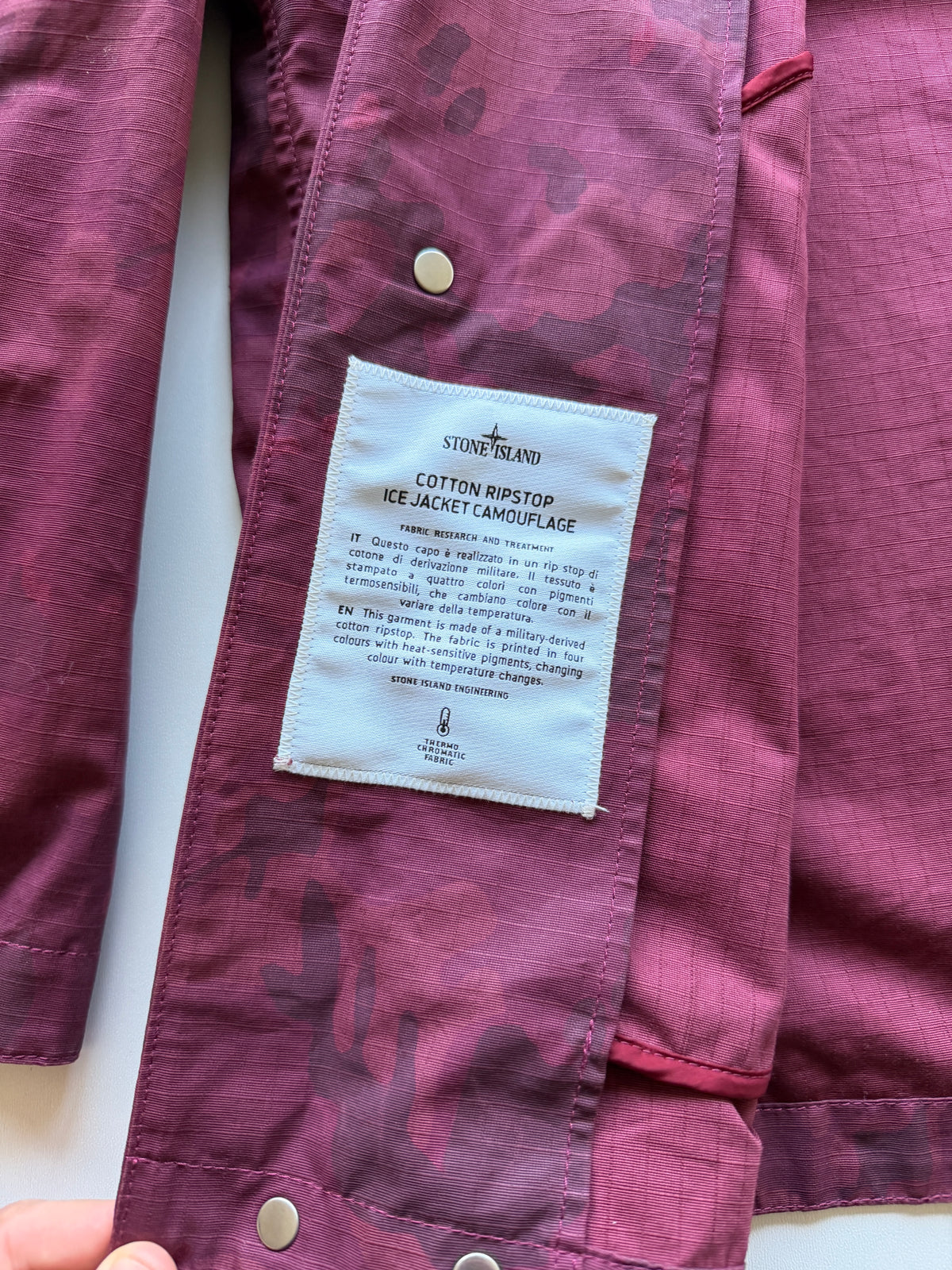 Stone Island X Supreme Ripstop Ice Camo Jacket