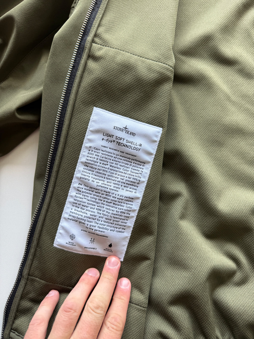 Stone Island Soft Shell Jacket Khaki