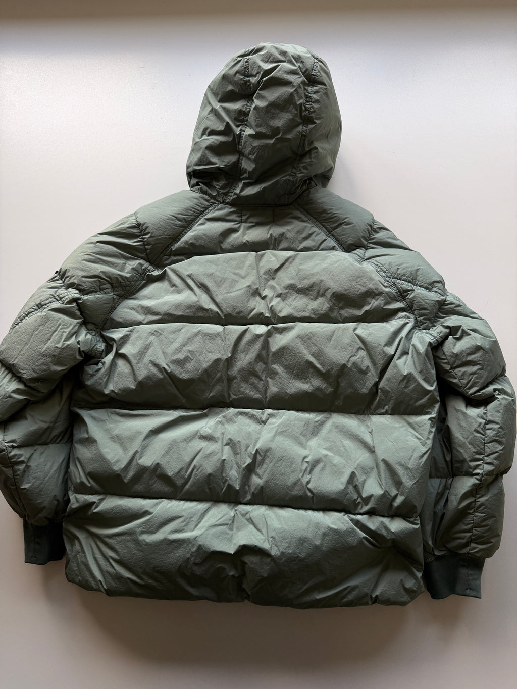 Stone Island Garment Dyed Down Jacket Green