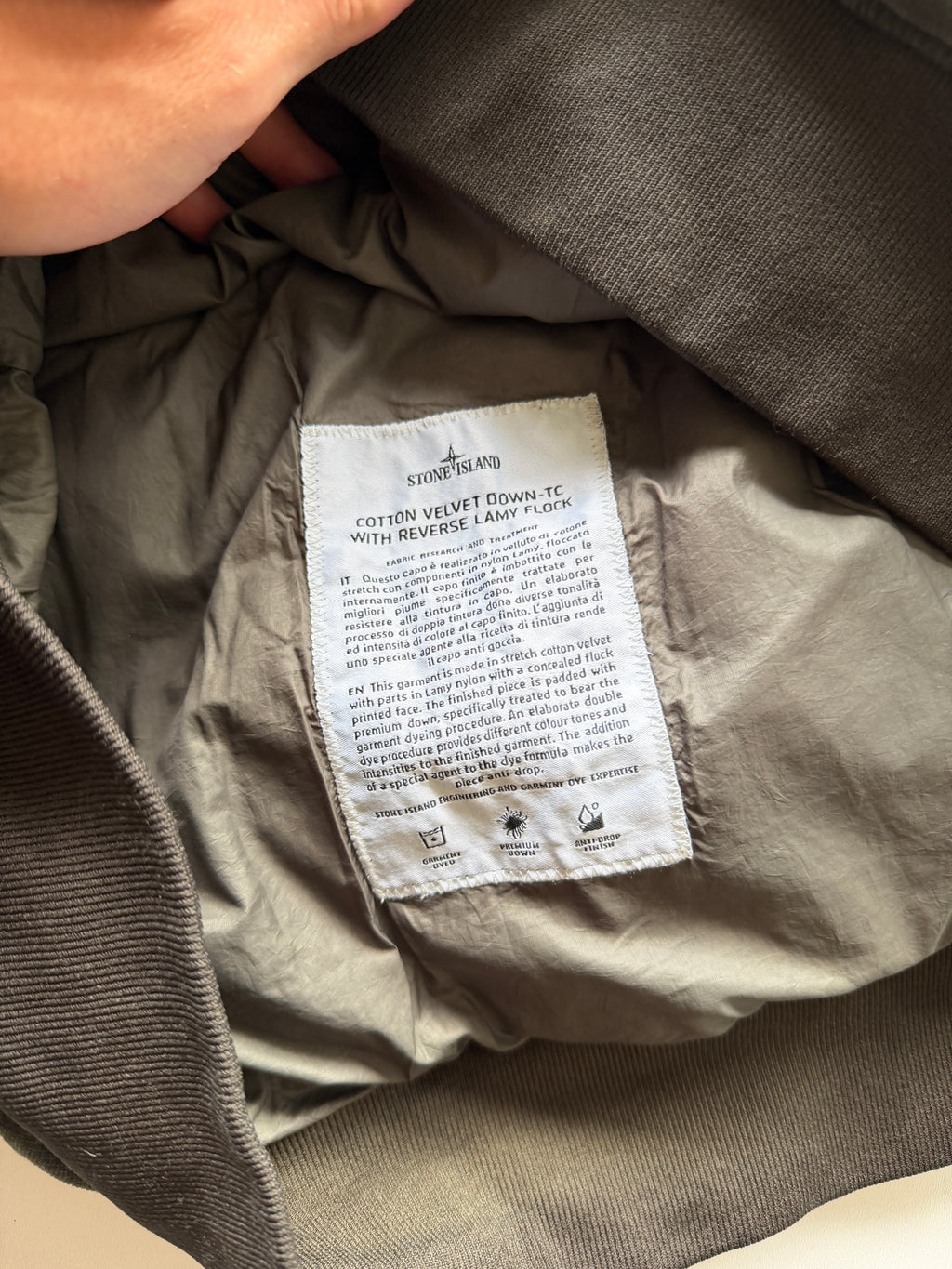 Stone Island Velvet Down Lamy Flock