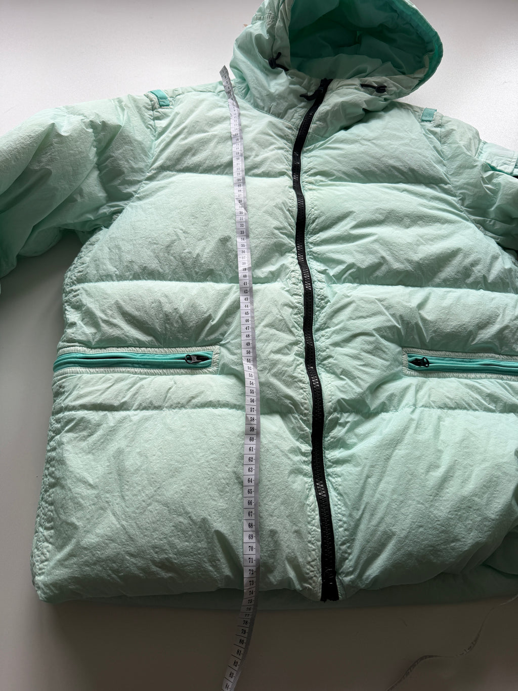 Stone Island Garment Dyed Down Jacket Mintgreen