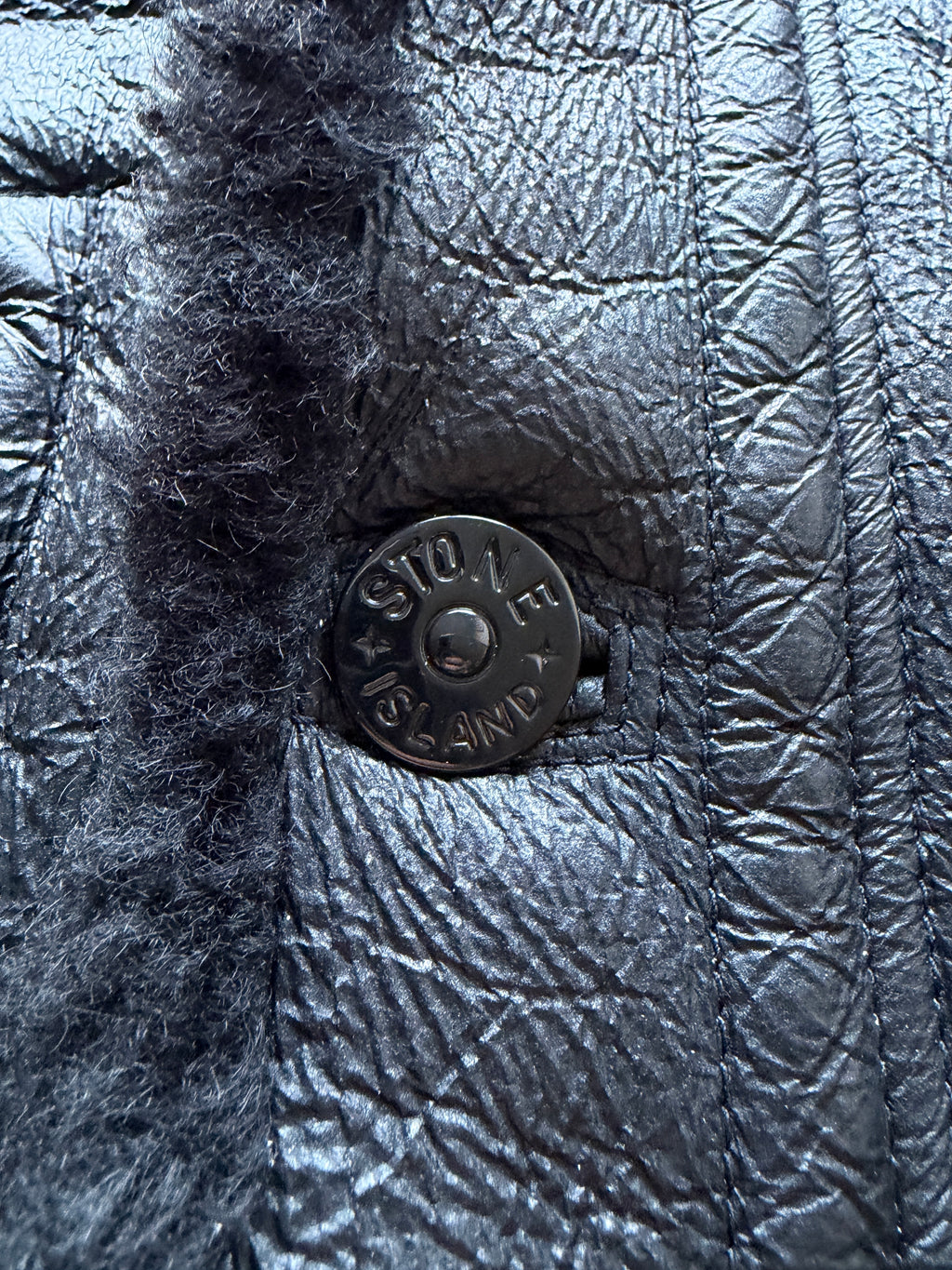 Stone Island X Supreme Handpainted Sheepskin Jacket