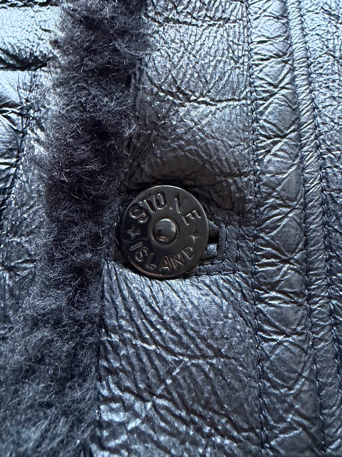 Stone Island X Supreme Handpainted Sheepskin Jacket