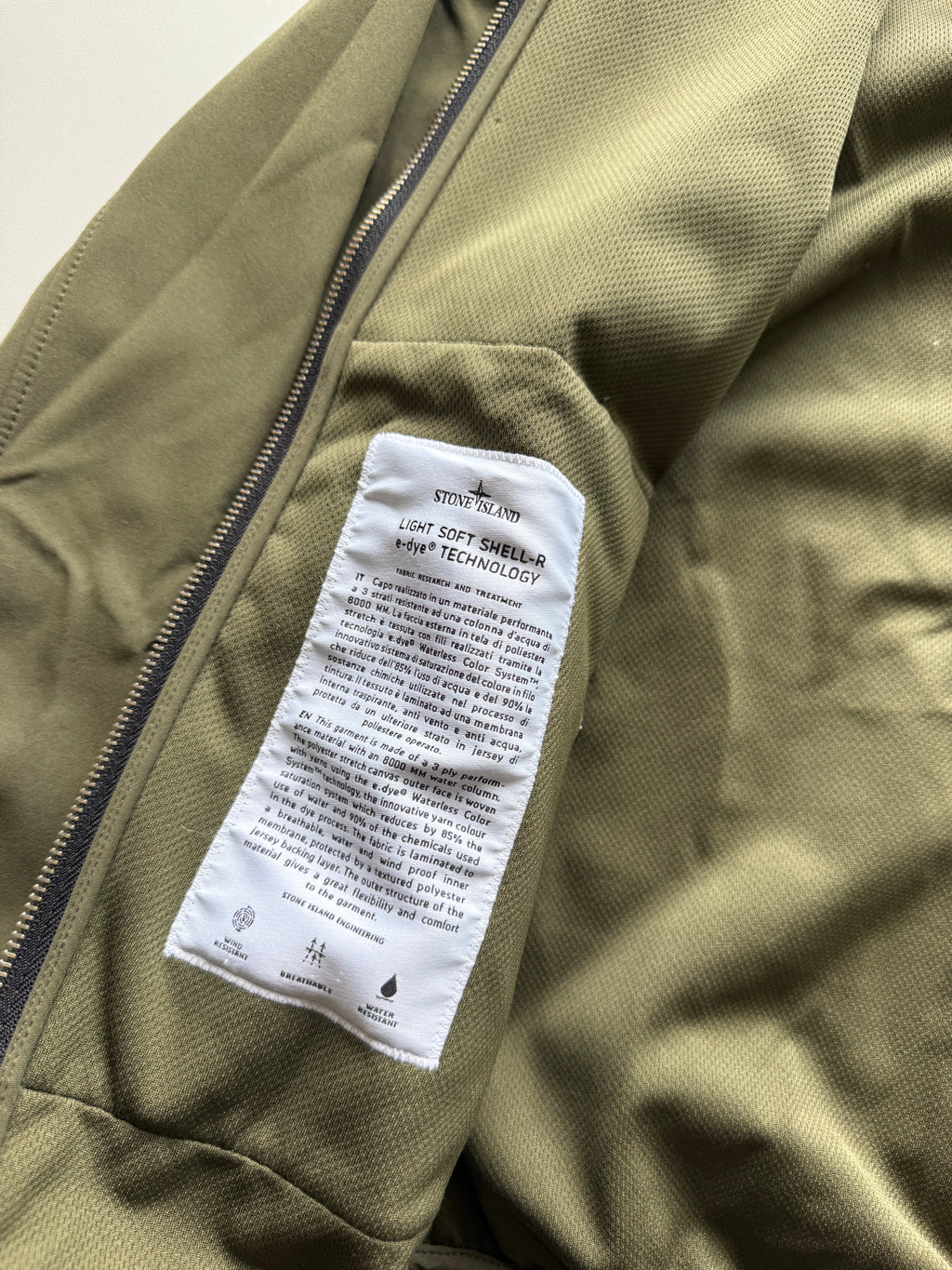 Stone Island Soft Shell Jacket Khaki