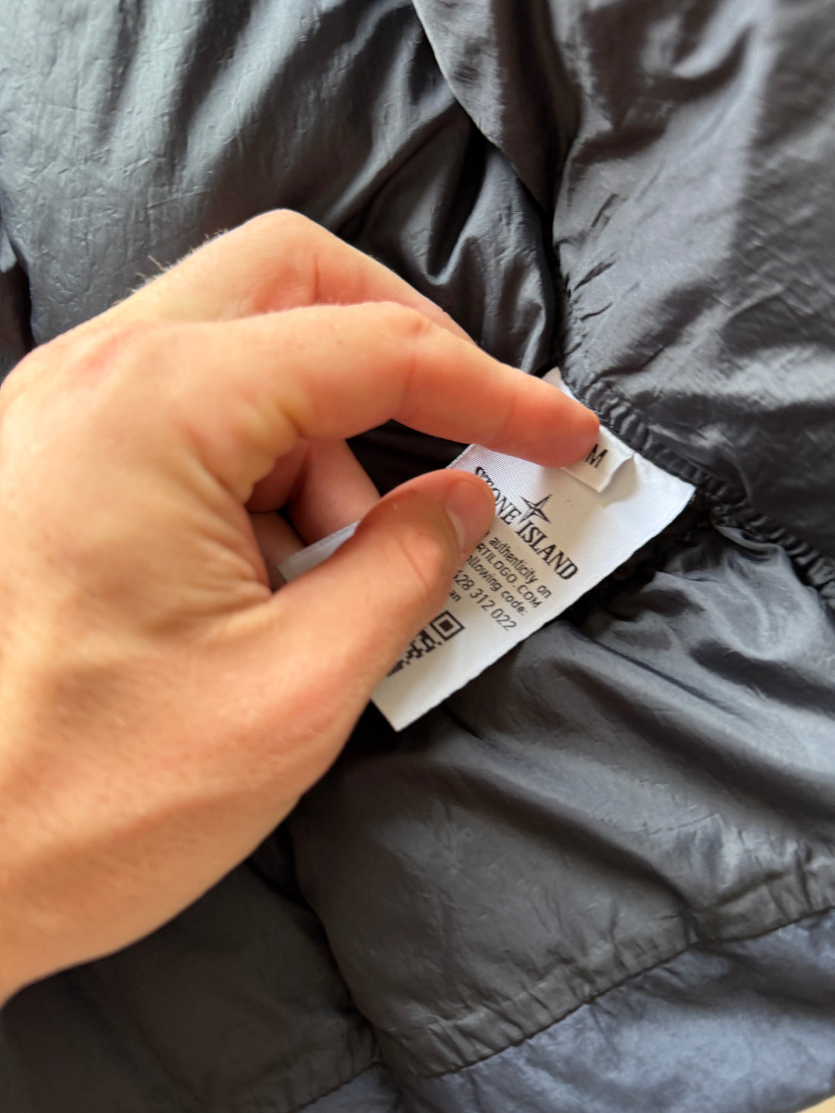 Stone Island Garment Dyed Down Jacket Navy