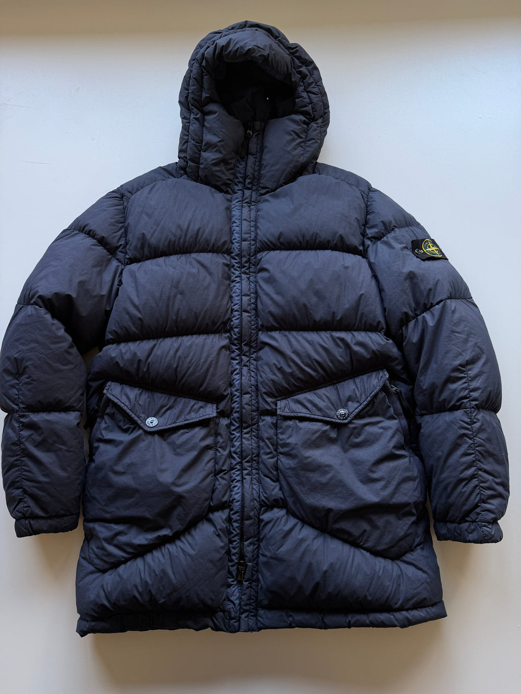 Stone Island Garment Dyed Crinkle Reps Down Jacket