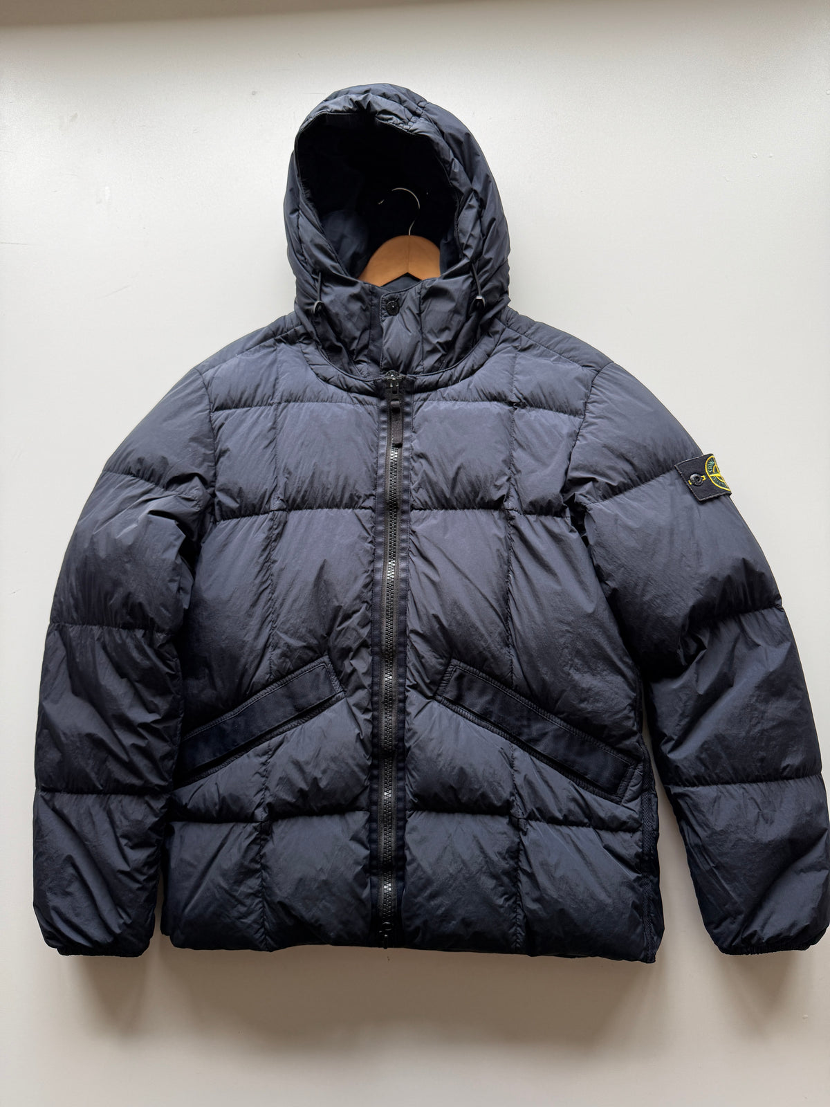 Stone Island Garment Dyed Down Jacket Navy