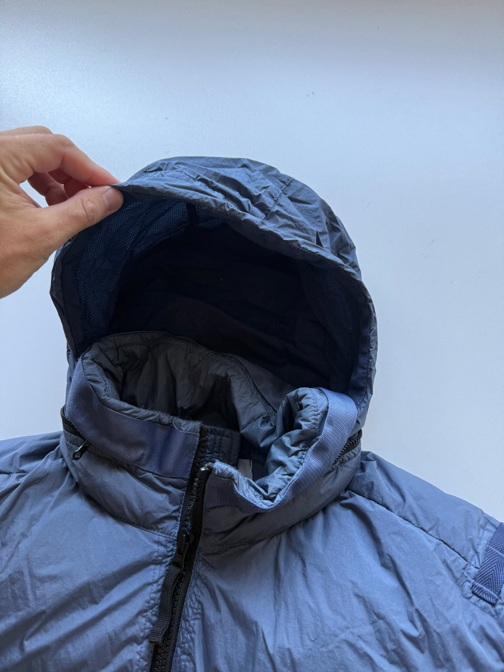 Stone Island Garment Dyed Down Jacket Blue