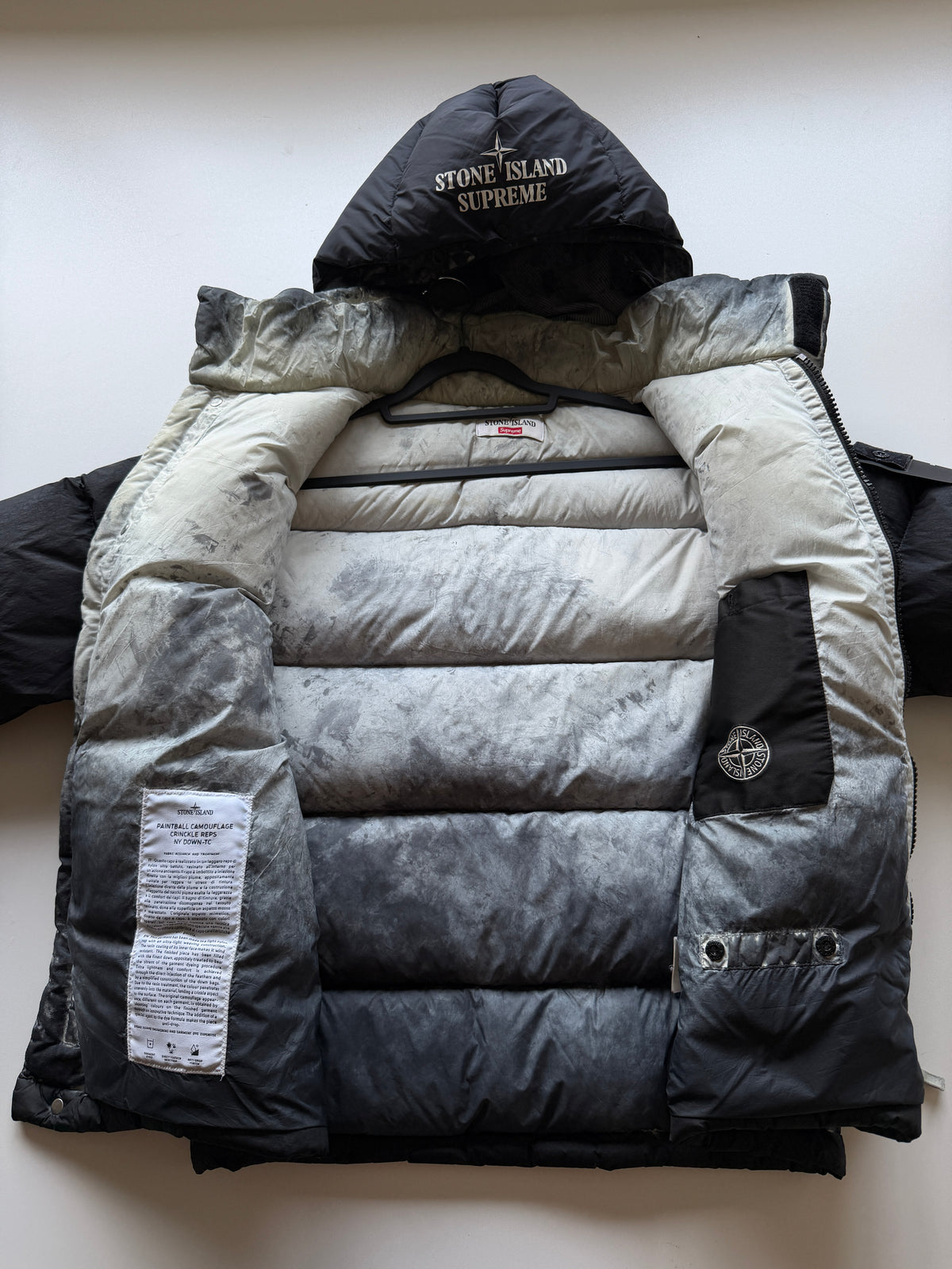 Stone Island X Supreme paintball Camo Jacket