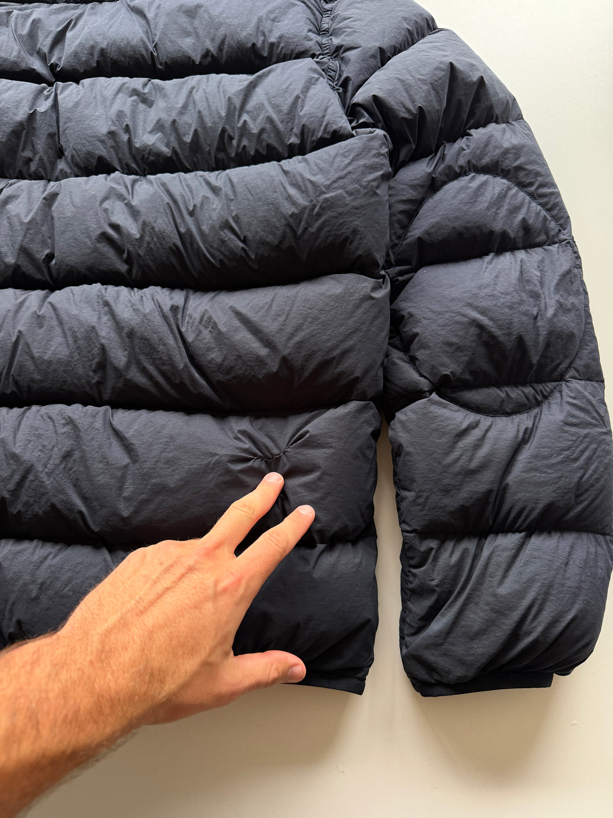 Stone Island Seamless Tunnel Nylon Down Jacket Navy