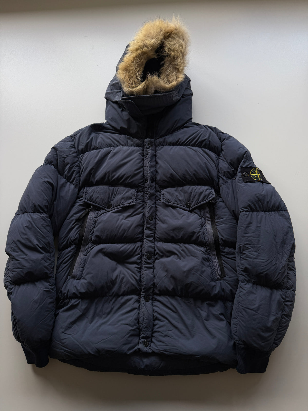 Stone Island Garment Dyed Tela Down Jacket