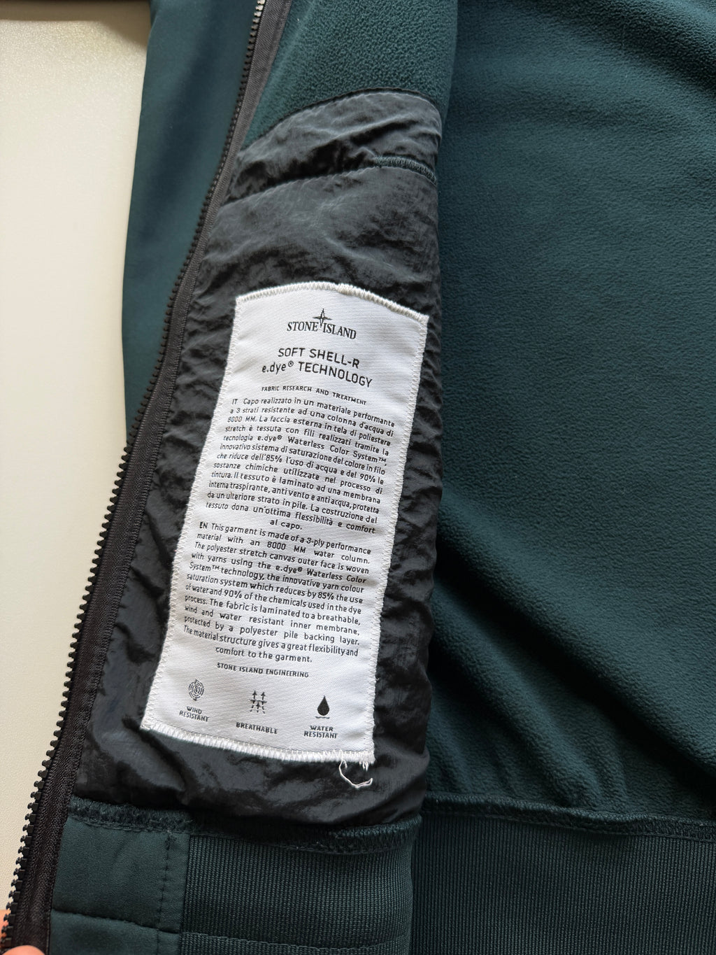 Stone Island Soft Shell Jacket Green