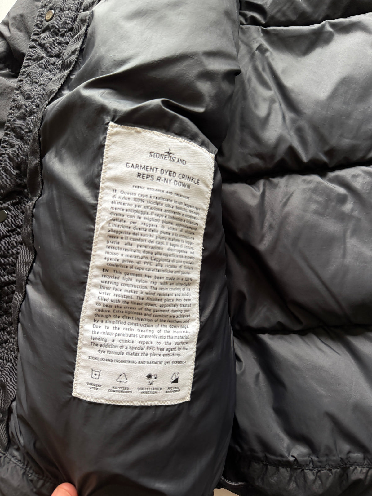 Stone Island Garment Dyed Down Jacket