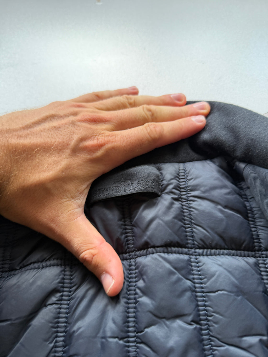 Stone Island Wool Nylon Ghost Flannel Jacket