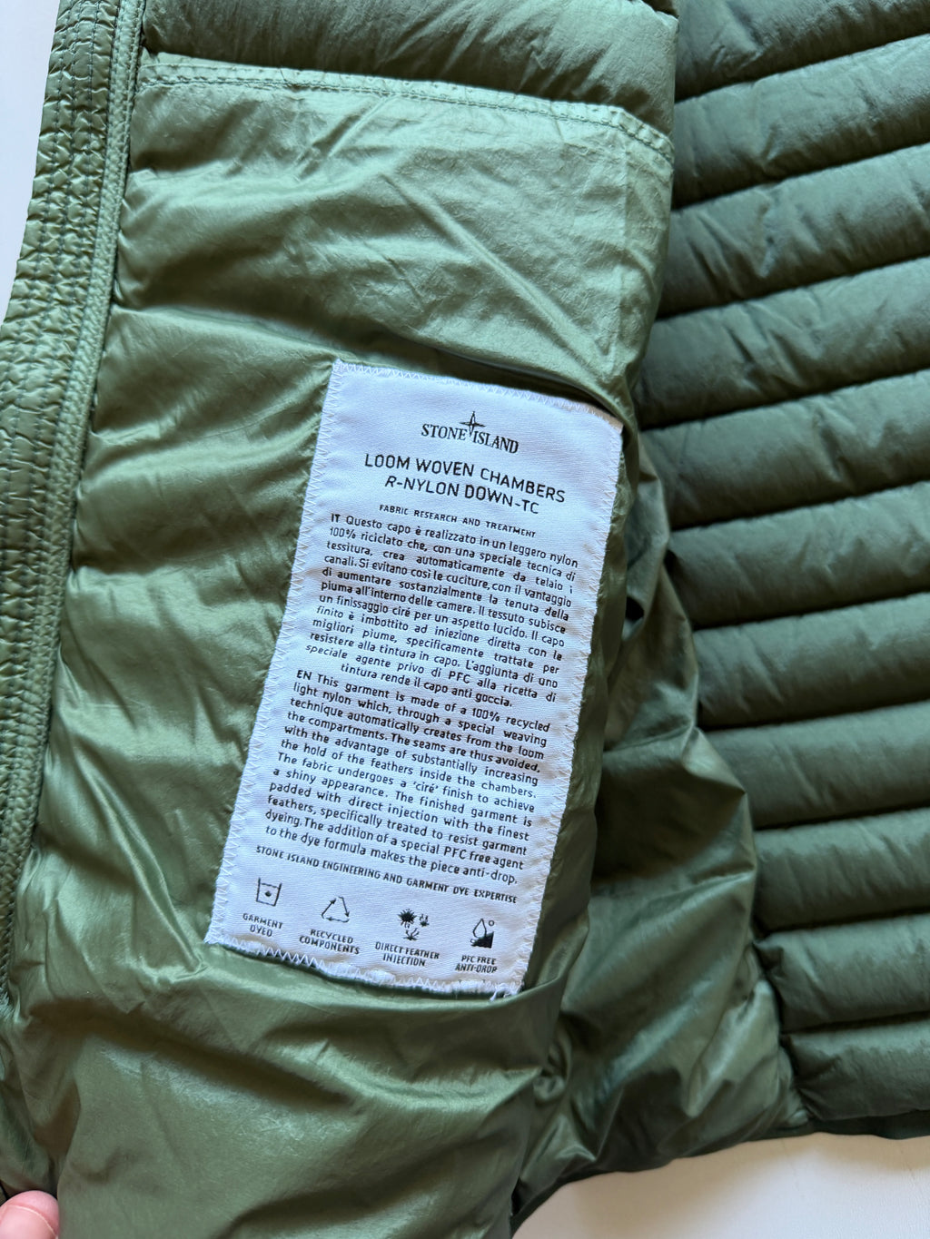 Stone Island Loom Woven Nylon Down Jacket