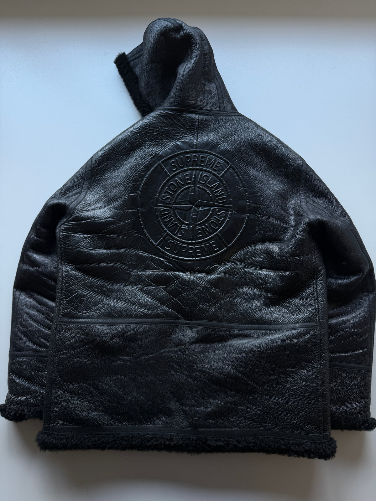 Stone Island X Supreme Handpainted Sheepskin Jacket