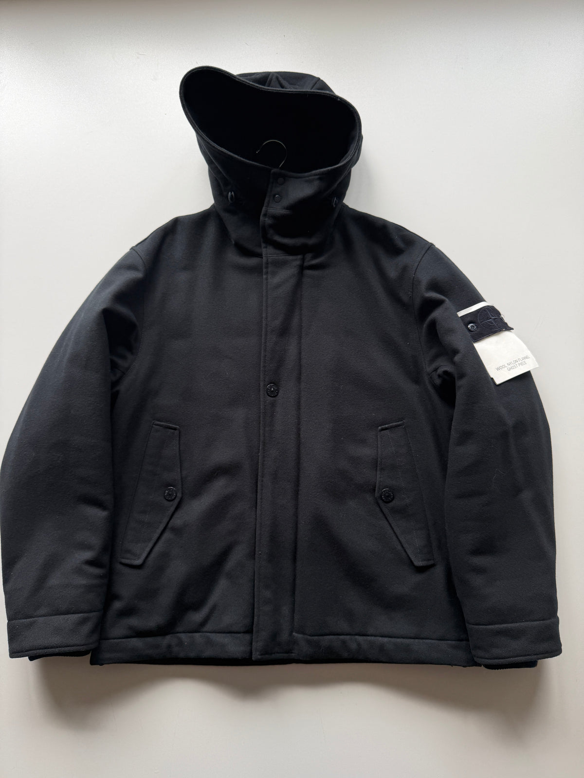 Stone Island Wool Nylon Flannel Ghost Piece Jacket