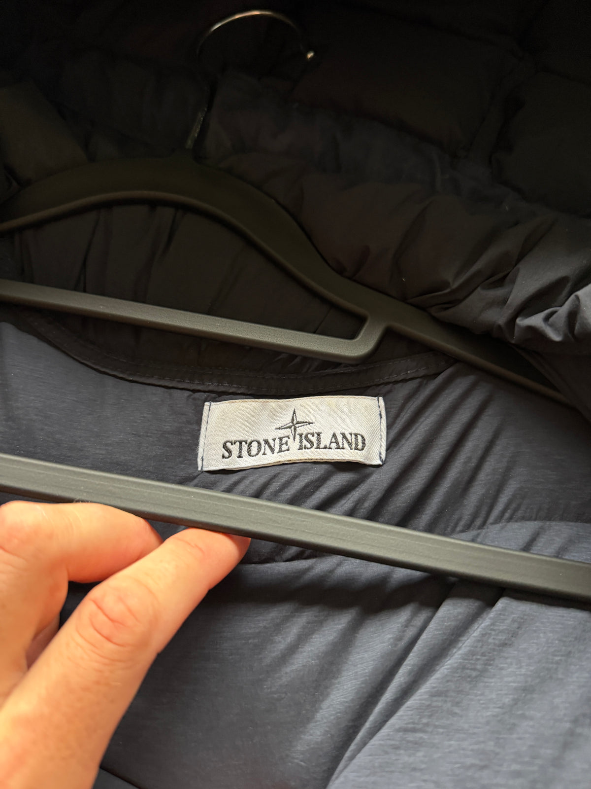 Stone Island Seamless Tunnel Nylon Down Jacket Navy