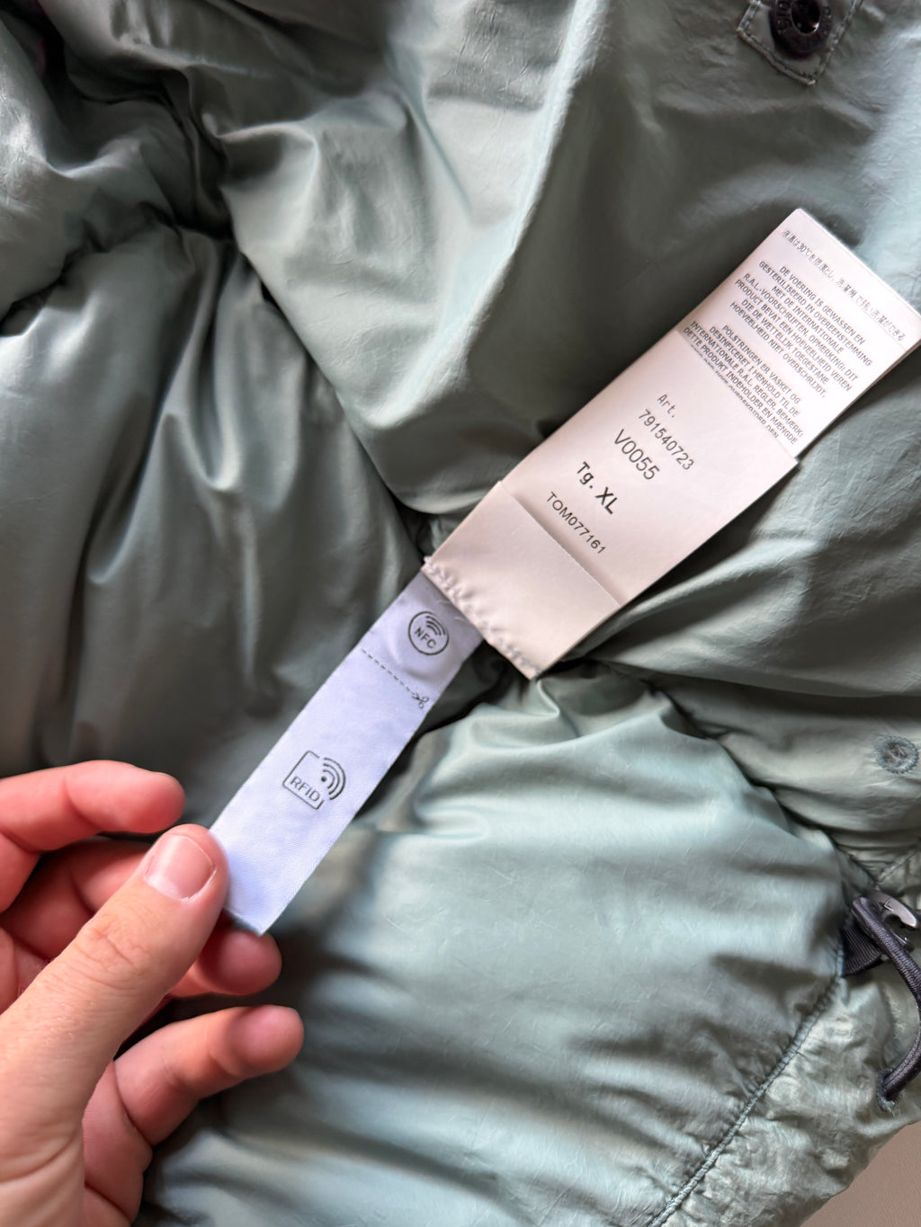Stone Island Garment Dyed Down Jacket Green