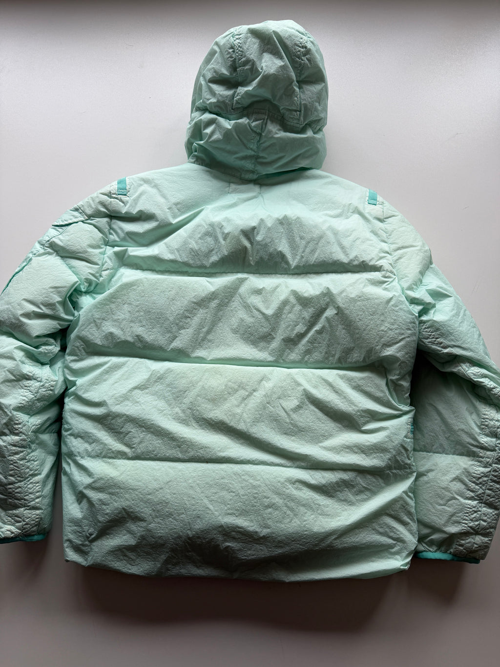 Stone Island Garment Dyed Down Jacket Mintgreen