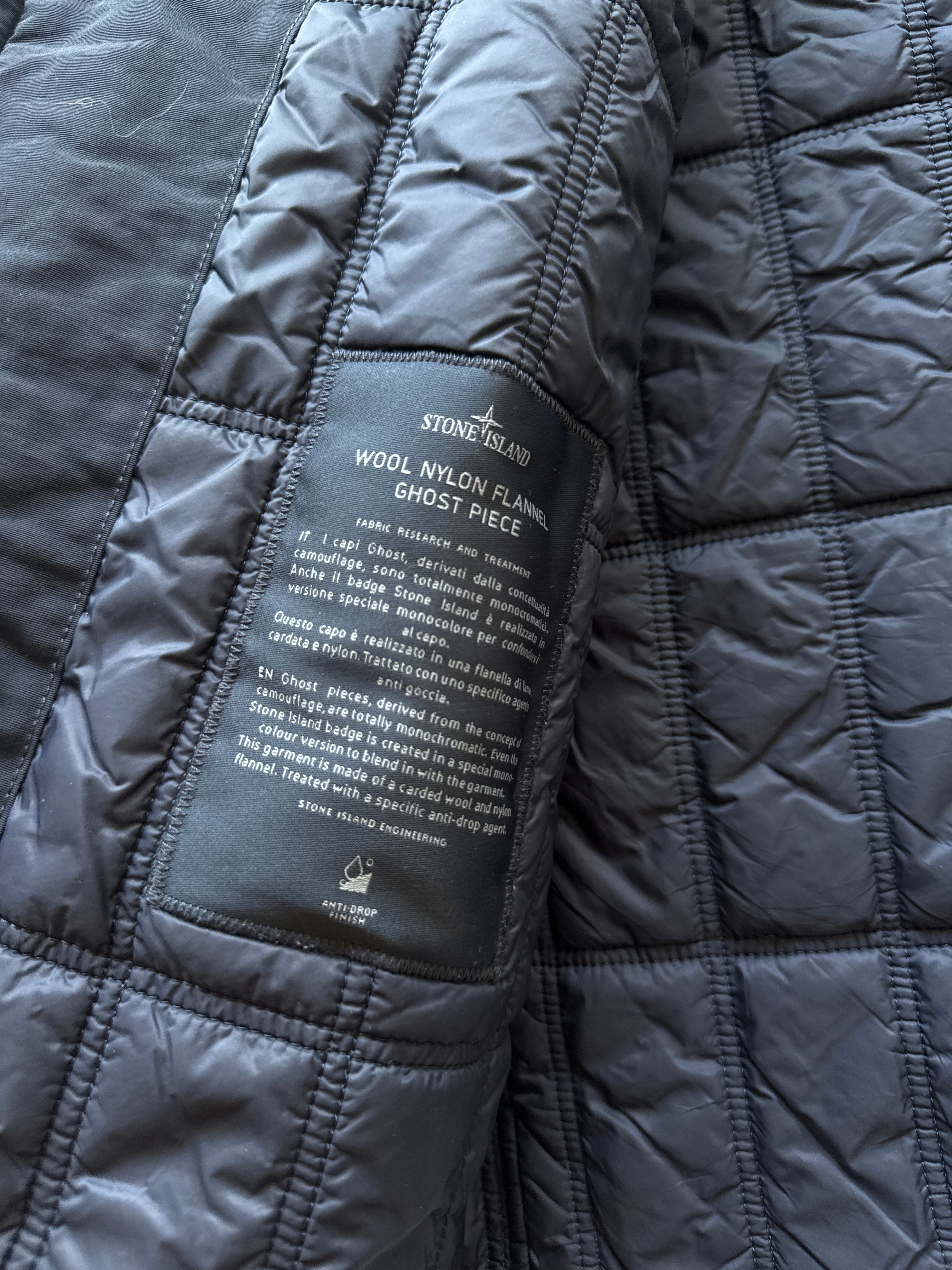 Stone Island Wool Nylon Flannel Ghost Piece Jacket