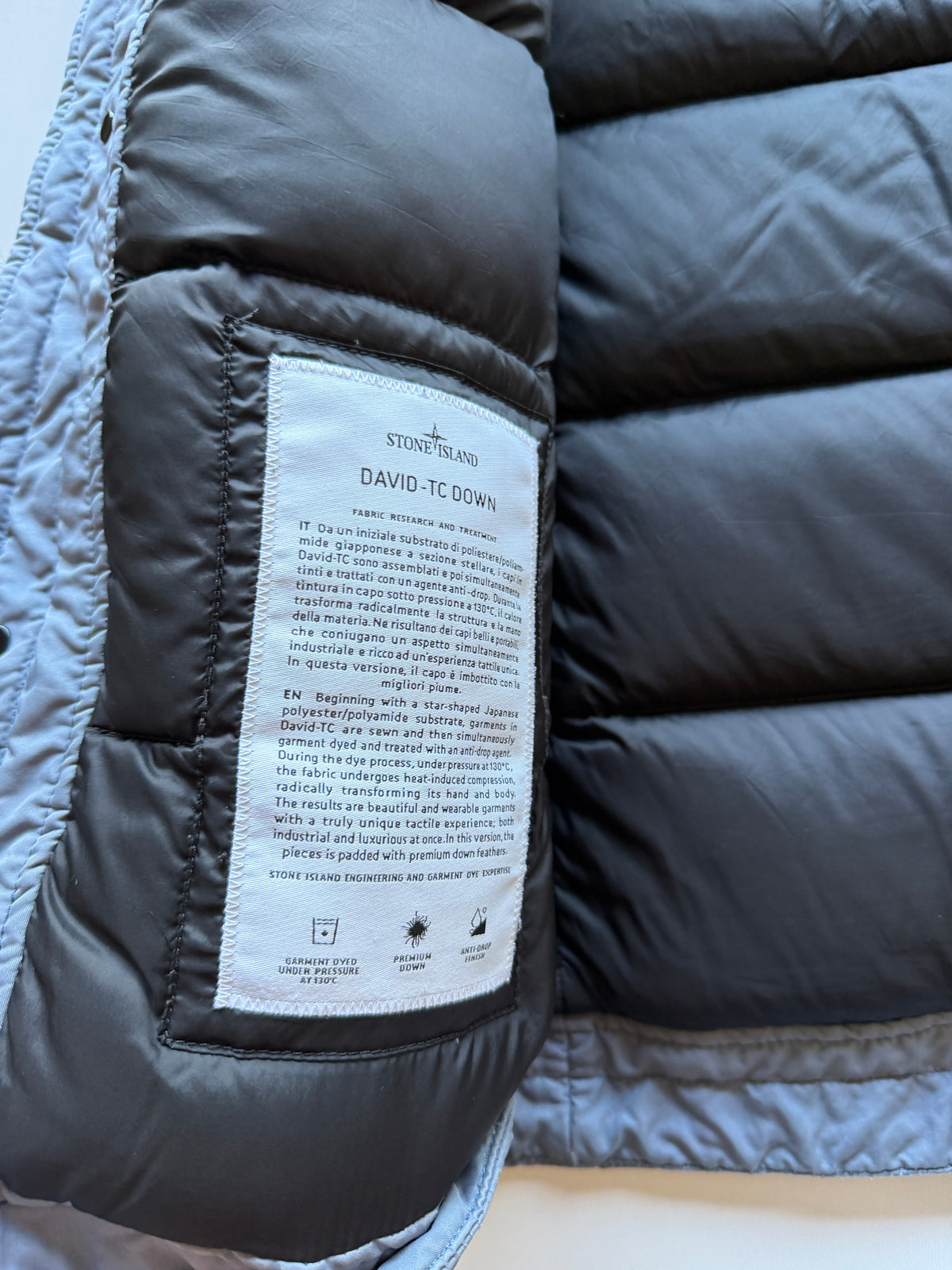 Stone Island David-Tc Down Jacket Grey