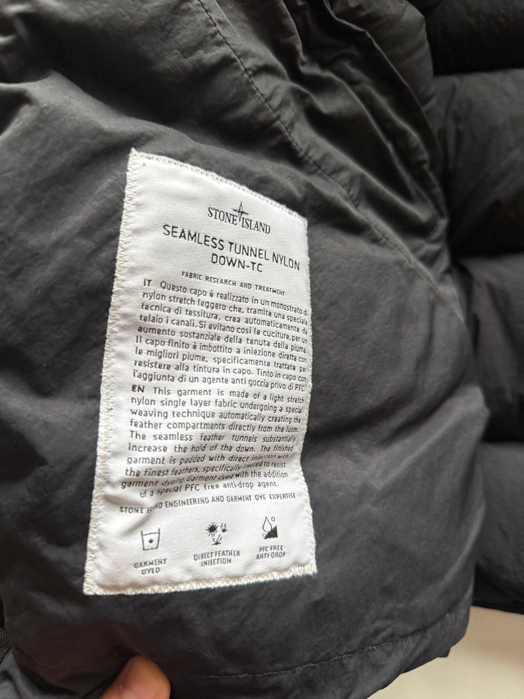 Stone Island Seamless Tunnel Nylon Down Jacket