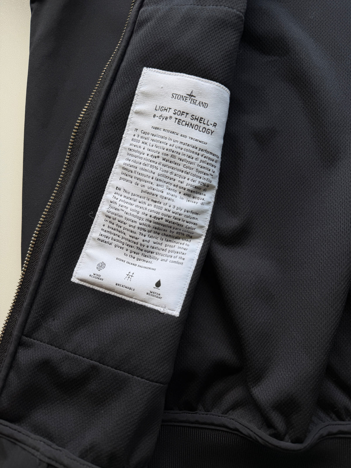 Stone Island Soft Shell Jacket Black