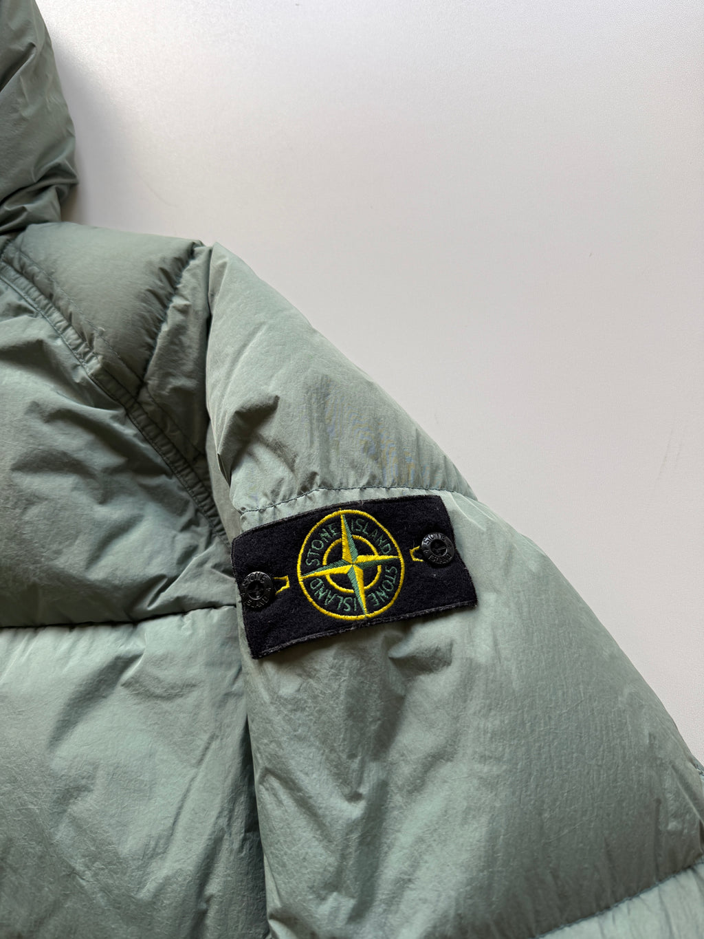 Stone Island Garment Dyed Down Jacket Green
