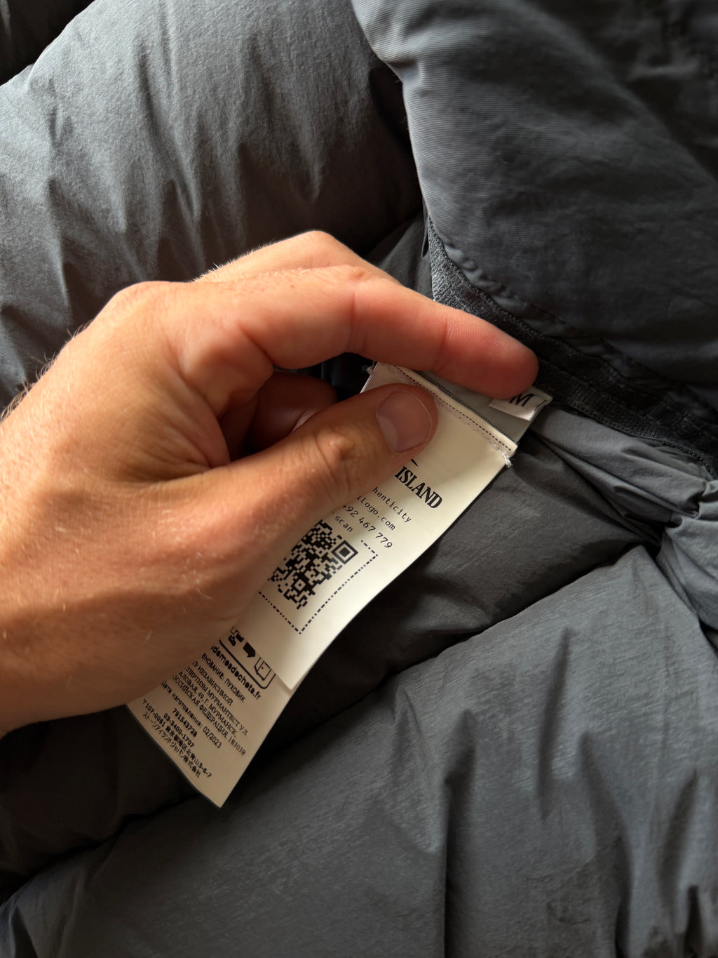 Stone Island Seamless Nylon Down Jacket Grey