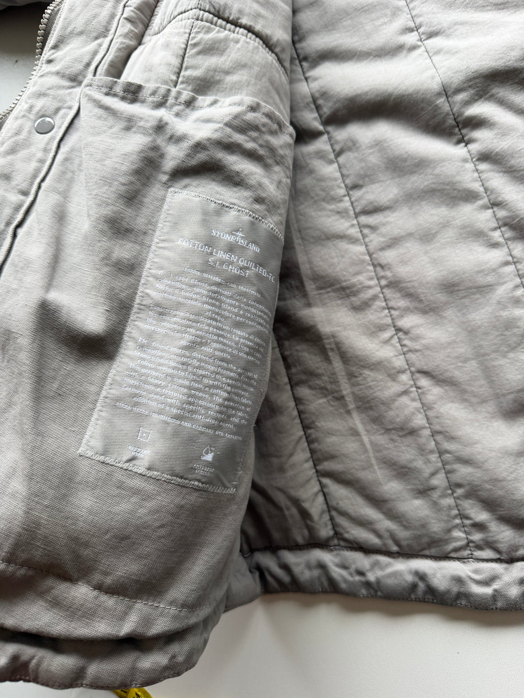 Stone Island Cotton Linen Quilted Ghost Jacket